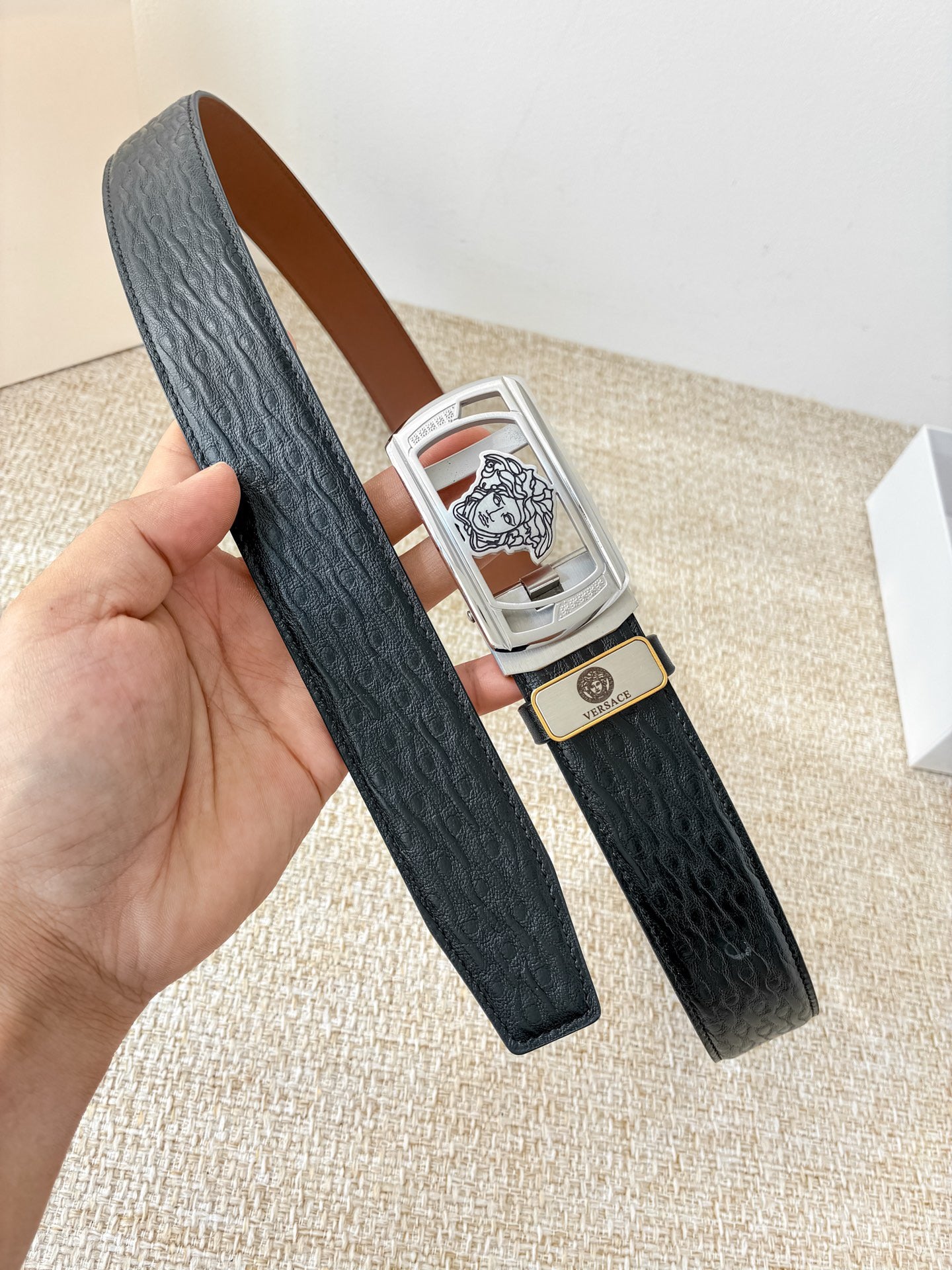 Men's Big and Tall Leather Belt, 1.5 Inch Wide Heavy Duty Dress Belt (Size 38-54)
