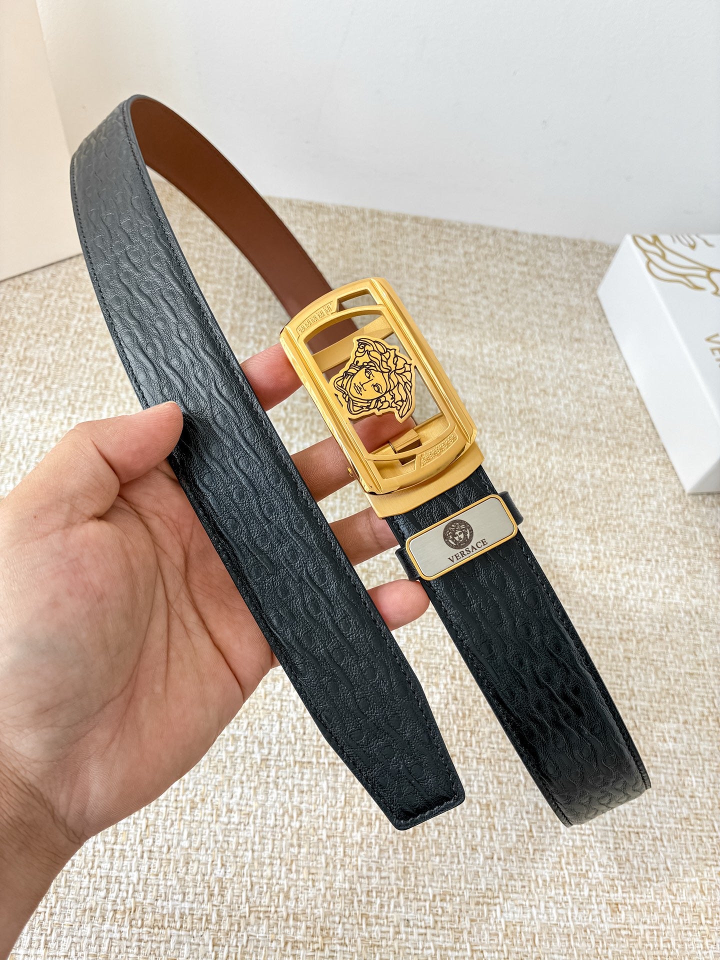 Men's Big and Tall Leather Belt, 1.5 Inch Wide Heavy Duty Dress Belt (Size 38-54)