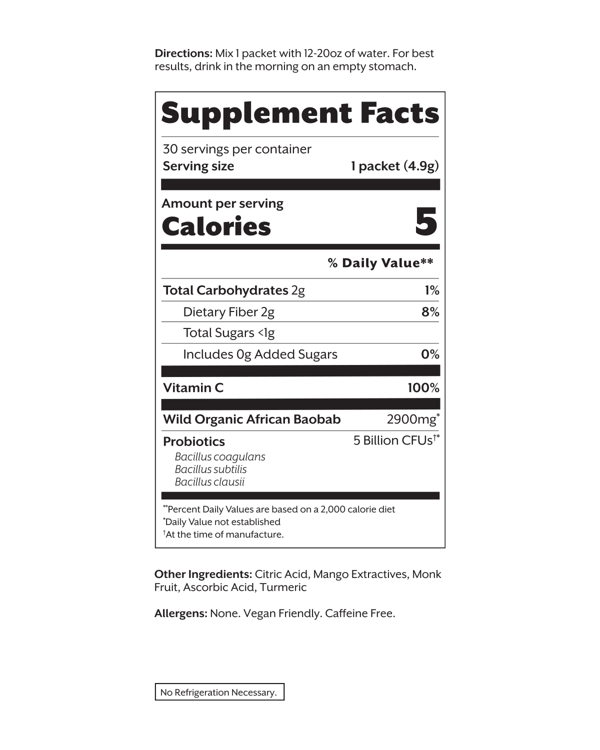 Tropical Mango Debloat: Prebiotic + Probiotic